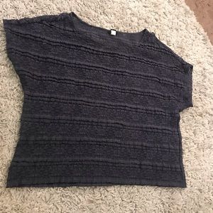 Torrid size 2 | gray | lace short sleeve blouse